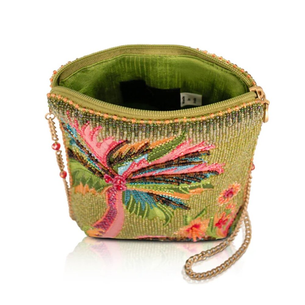 Mary Frances Endless Summer Mini Crossbody Handbag Palm Tree Bag Green Purse NEW - Picture 4 of 5
